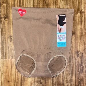 Assets by Spanx womens 1X XL Shaping Panty brief High Waist Panty brown tan nwt